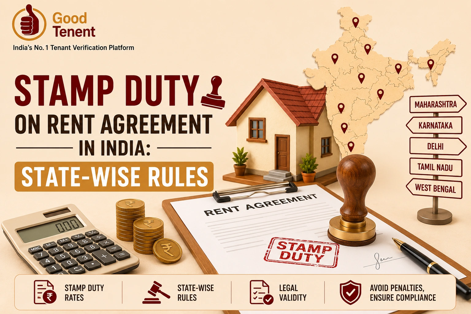 Stamp Duty on Rent Agreement in India: State-Wise Rules (2026)